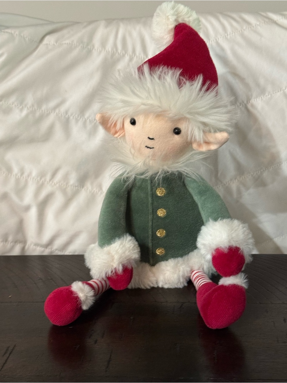 Jellycat Leffy Elf Medium 13” Retired Christmas Plush Excellent Condition